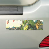 11. 箱 宿, 広 Hakone-juku, Hiroshige, Ukiyo-e Bumpersticker (Op auto)
