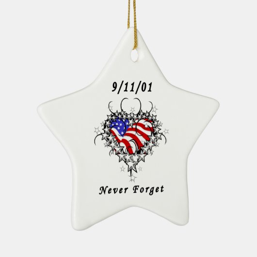 11-09-01 Patriottisch Tattoo Keramisch Ornament (Rechts)