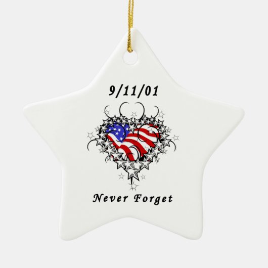 11-09-01 Patriottisch Tattoo Keramisch Ornament (Voorkant)