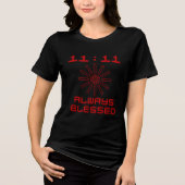 11:11 Altijd gezegend Tri-Blend Shirt (Voorkant)