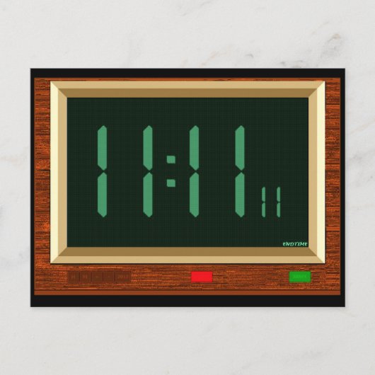 11:11 Briefkaart klok (Voorkant)