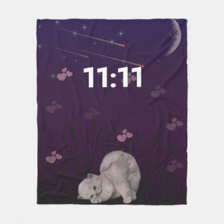 11:11 engel nummer cute kat nachtelijke hemel flee fleece deken