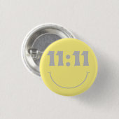 11 11 Glimlach Ronde Button 3,2 Cm (Voorkant /achterkant)