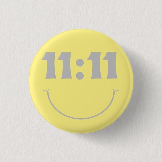 11 11 Glimlach Ronde Button 3,2 Cm (Voorkant)