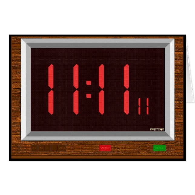 11:11 Klok "Vang later!" (Voorkant Horizontaal)