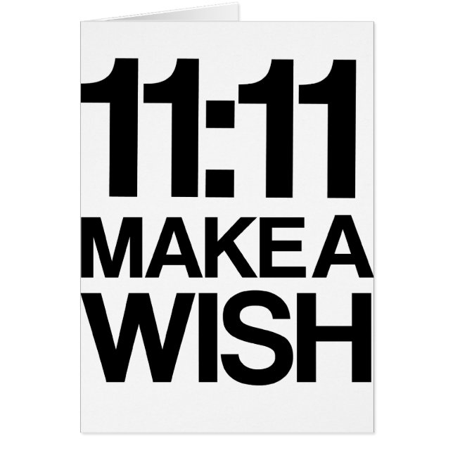 11:11 MAAK EEN WISH-kaart (Voorkant)