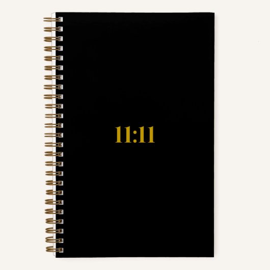 11:11 Manifestjournaal | Zwarte & Gold Gratitude Notitieboek (Voorkant)