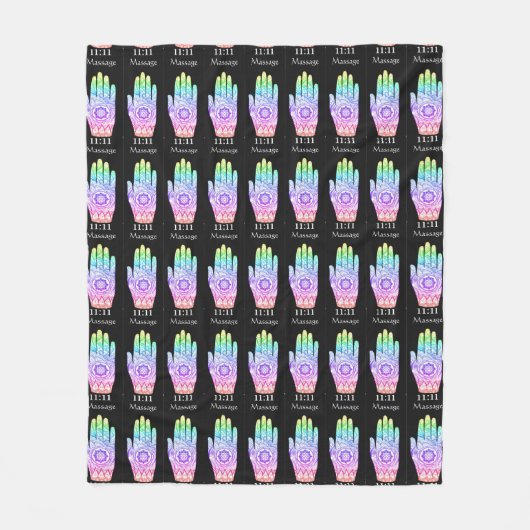 11:11 Massageorigineel Fleece Deken (Voorkant)