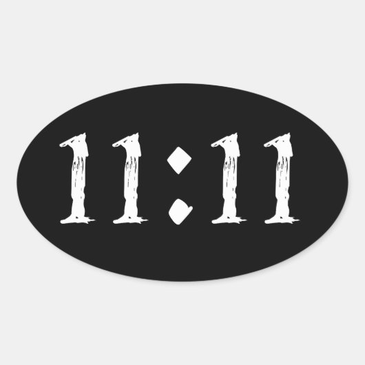 11:11 OVALE STICKER (Voorkant)