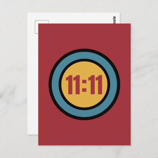 11:11 Retro 50s-dinerstijl Briefkaart (Voorkant / Achterkant)