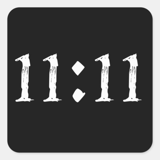 11:11 VIERKANTE STICKER (Voorkant)
