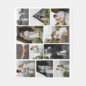 11 Aangepaste unieke fotocollage minimalistisch Fleece Deken (Voorkant)