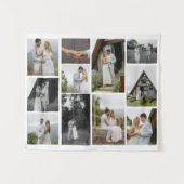 11 Aangepaste unieke fotocollage minimalistisch Wandkleed (Voorkant (horizontaal))