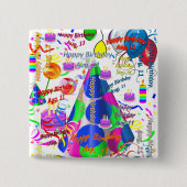 11 augustus, Birthday Square Button (Voorkant)