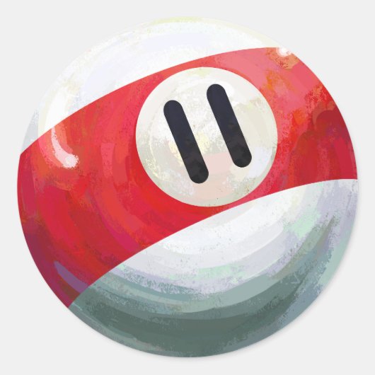 11 Ball Ronde Sticker (Voorkant)