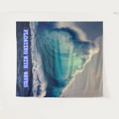 11. Blauwe oceaangolven, cadeaus voor oceaanliefhe Wandkleed (Voorkant (horizontaal))