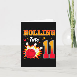 11 Bowling verjaardagsfeestje 11 jaar oud Kaart