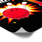 11 Bowling verjaardagsfeestje 11 jaar oud Poster (Hoek)