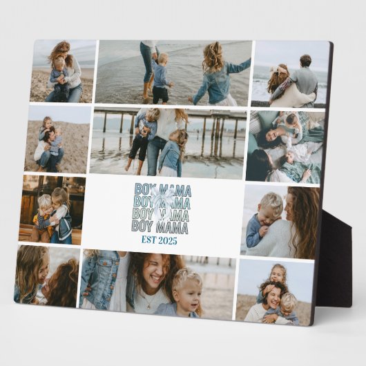 11 Boy Mama Custom Photo Collage Fotoplaat (Zijkant)