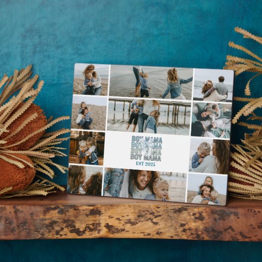 11 Boy Mama Custom Photo Collage Fotoplaat (Zijkant)