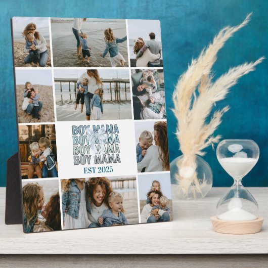 11 Boy Mama Custom Photo Collage Fotoplaat (Zijkant)