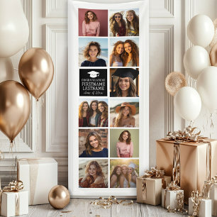 11 Foto Collage Afstuderen Modern Minimaal Wit Spandoek