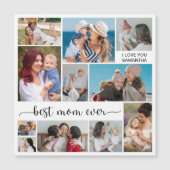 11 Foto Collage Best Mam Ever Magnetic Kaart (Voorkant)