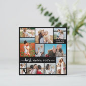 11 Foto Collage Best Mam Ever Wenskaart (Staand voorkant)