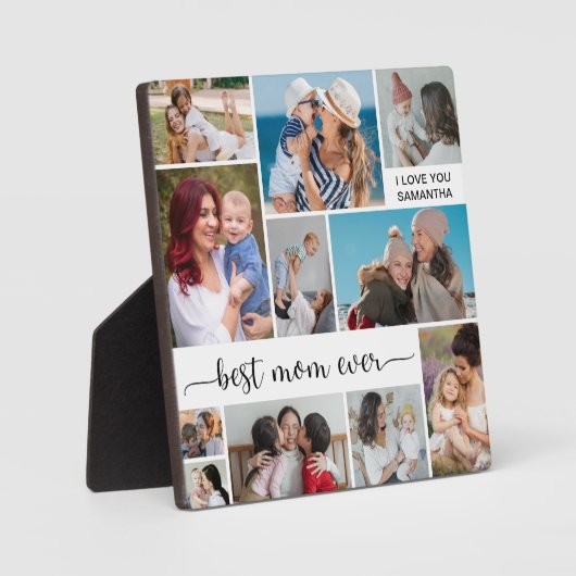 11 Foto Collage Beste mama ooit Fotoplaat (Voorkant)