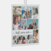 11 Foto Collage Beste mama ooit Glas Ornament (Voorkant Rechts)