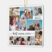 11 Foto Collage Beste mama ooit Keramisch Ornament (Links)