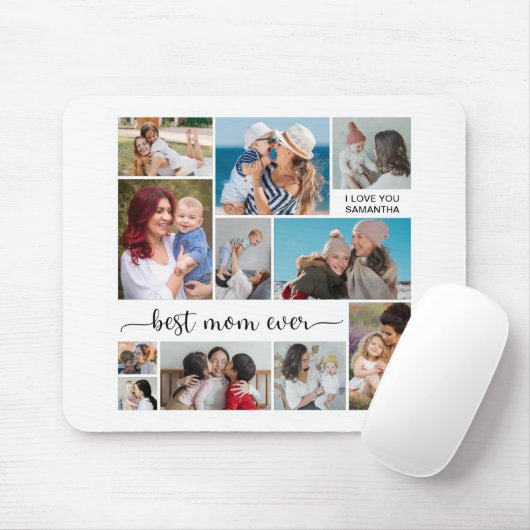 11 Foto Collage Beste mama ooit Muismat (Met muis)