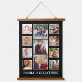 11 Foto Collage Family is Alles Quote Black Hangend Wandkleed (Voorkant)