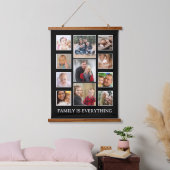 11 Foto Collage Family is Alles Quote Black Hangend Wandkleed (Slaapkamer)