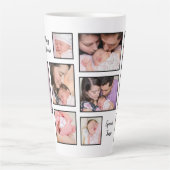 11 Foto Collage Happy Moments Making Memories Latte Mok (Voorkant)