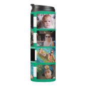 11 foto collage initialen groen wit thermosbeker (Geroteerd rechts)