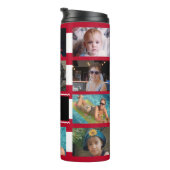 11 foto collage initialen rood wit thermosbeker (Geroteerd rechts)