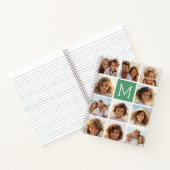 11 Foto Collage Monogram KAN KLEUR BEWERKEN Notitieboek (Binnen)