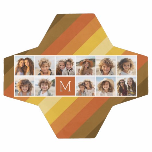 11 Foto Collage Retro Stripes Warm Sunset Kleuren Voetbal (Enkel)