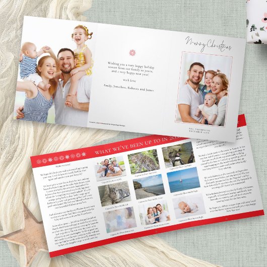 11 Foto Familie Kerstnieuwsbrief Drieluik Wenskaart
