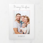 11 Foto Familie Kerstnieuwsbrief Drieluik Wenskaart (Cover)