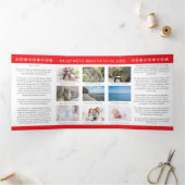 11 Foto Familie Kerstnieuwsbrief Drieluik Wenskaart (Binnen)