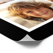 11 Foto Instagram Collage Aangepast Zwart Monogram Poster (Hoek)