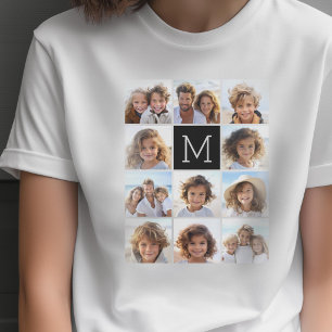 11 Foto Instagram Collage Aangepast Zwart Monogram T-shirt