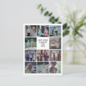11 Foto Instagram Collage - Aangepaste tekst Briefkaart (Staand voorkant)