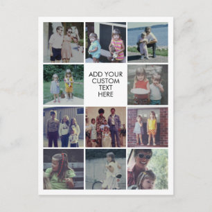 11 Foto Instagram Collage - Aangepaste tekst Briefkaart