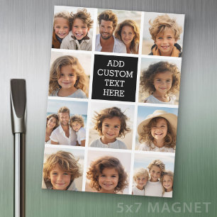 11 Foto Instagram Collage met Zwart - Magneet Magnetische Uitnodiging