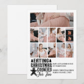 11 Foto Kerstkoekjes voor 2 Zwangerschap Feestdagenkaart (Voorkant / Achterkant)