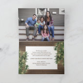 11 Foto Kerstmis Greenery, Hout & Lichten Gevouwen Feestdagen Kaart (Binnen)