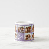 11 Foto-rastercollage met monogram Espresso Kop (Voorkant)